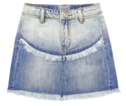 Baby & Little Girls Summer Denim Skirt,Raw Edge Fashion Jeans Short Dress