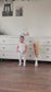 Toddler Girl Bunny Style Soft Denim Overalls Set