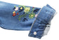 Little Girl Jean Jacket Flower Embroidery Denim Outfit