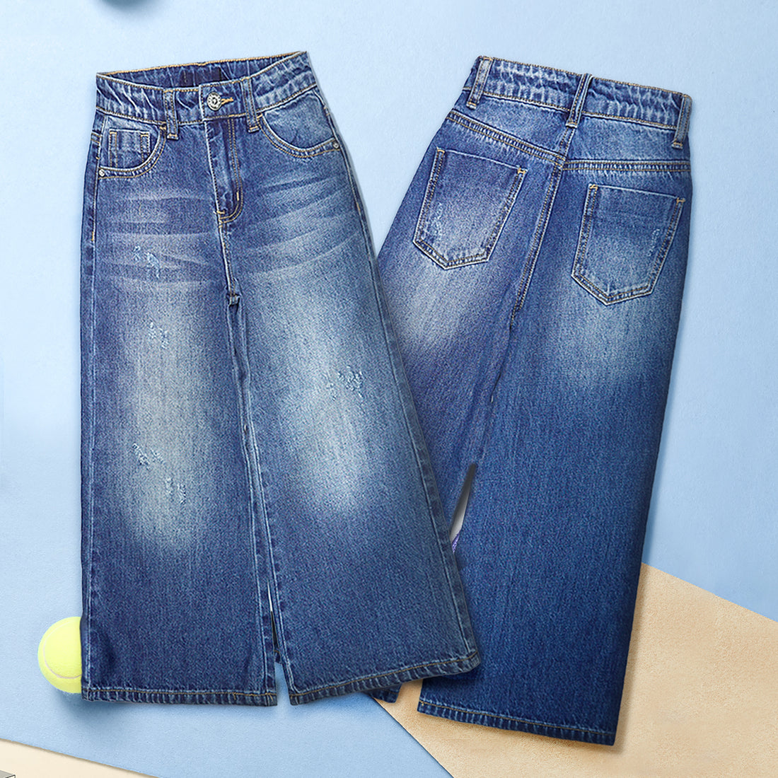 Versatile jeans match versatile kids.