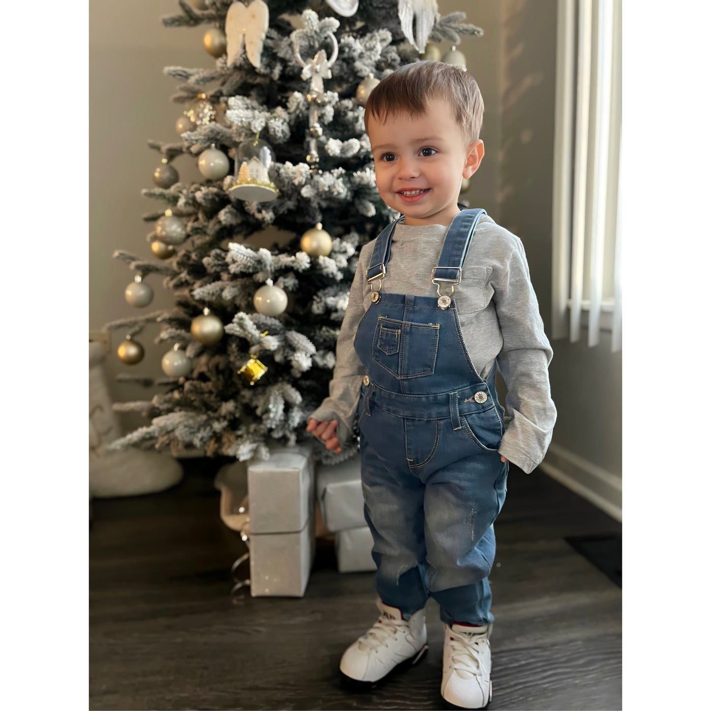 Toddler Jeans Overalls Ripped Denim Jumpsuit