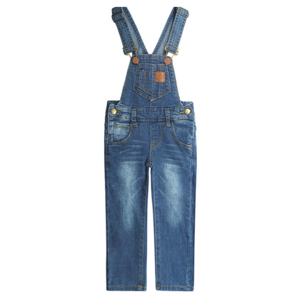 Child Denim Cute Slim Pants Jeans Overalls