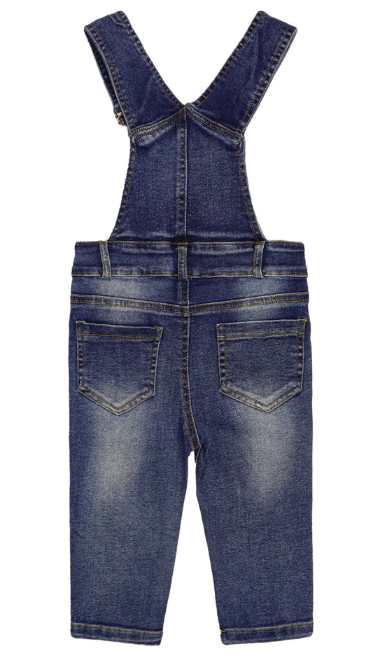 Novel Pop Bib Pocket Adjustable Ripped Straps Jean Overalls