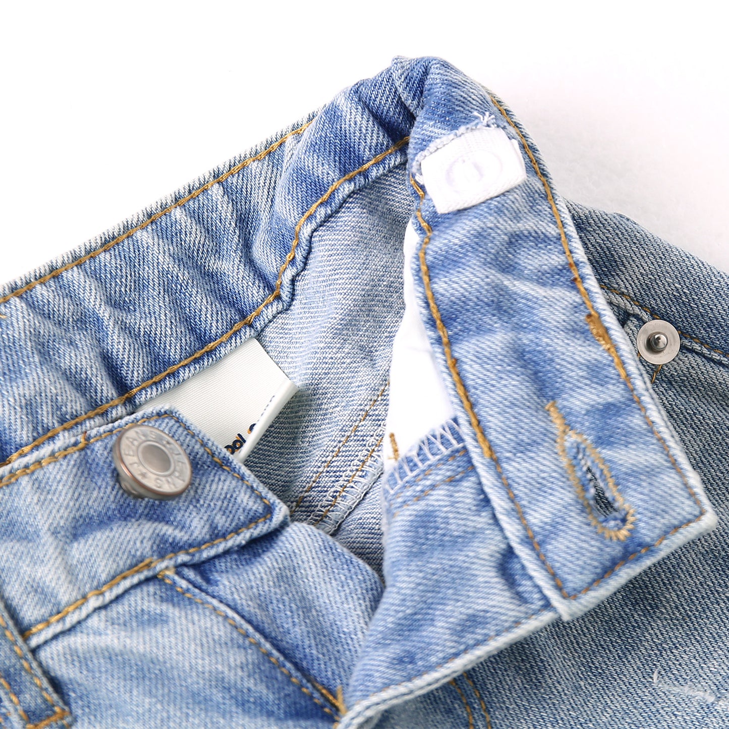 Baby Boy Jeans,Soft Ripped Denim Elastic Band Inside Pants