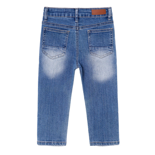 Baby Boy Jeans,Soft Ripped Denim Elastic Band Pants