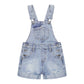 Unisex Kids Ripped Adjustable Straps Summer Jeans Shortalls