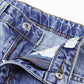 Baby/Toddler Boys Elastic Band Inside Ripped Denim Pants