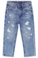 Baby/Toddler Boys Elastic Band Inside Ripped Denim Pants