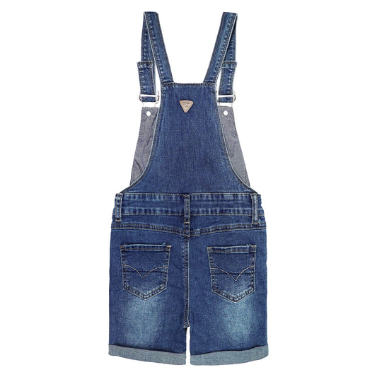 Big Boys Girls Washed Soft Summer Denim Shortalls