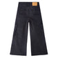 Girls' Cargo Jeans with Flap Pocket, Wide Leg and Split Hem Boyfriend Denim Pants