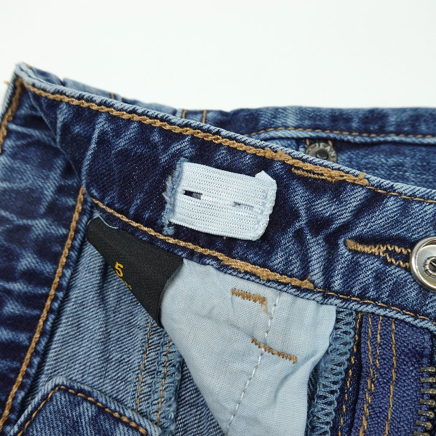 Baby Little Big Girls Jeans,Elastic Waistband Inside Ripped Holes Soft Simple Desgin Denim Pants