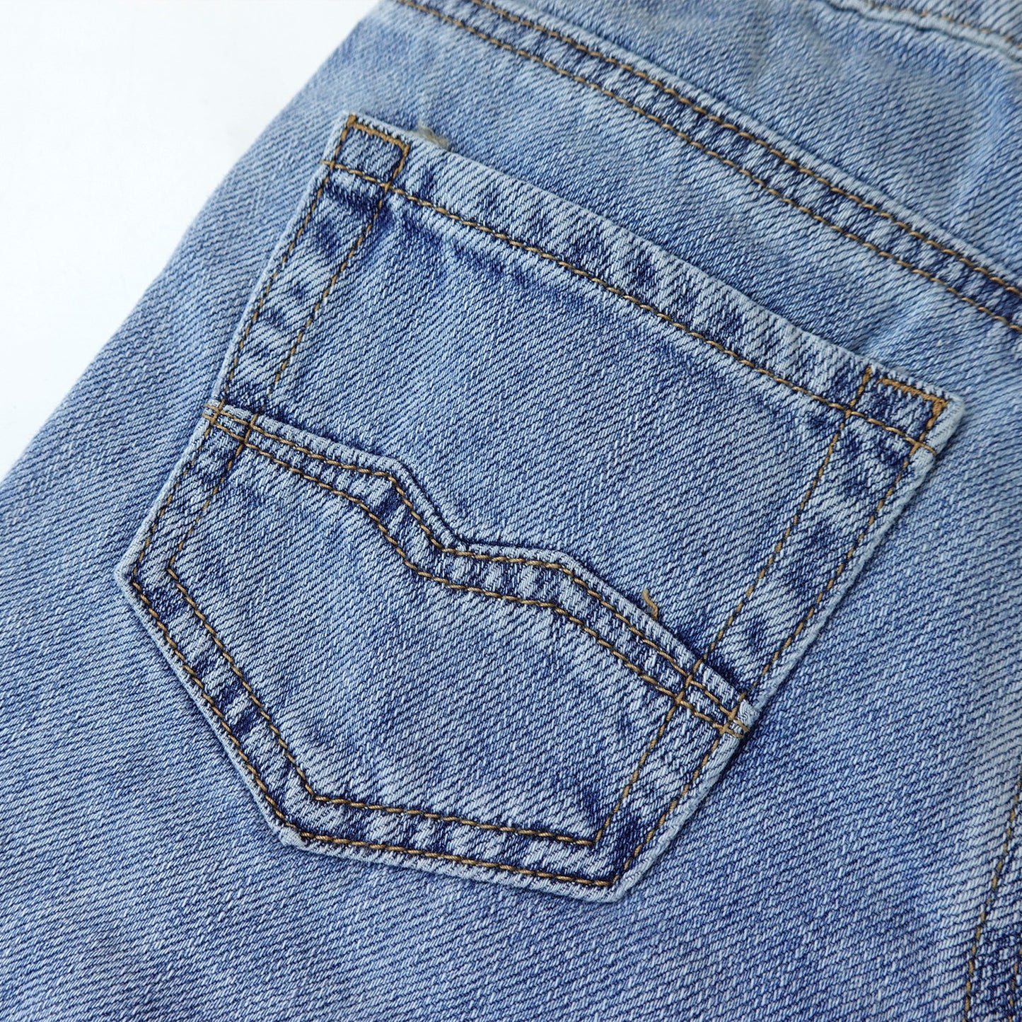 Baby Little Big Boys Denim Shorts,Elastic Waistband Inside Ripped Holes Jeans Summer Wear