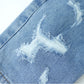 Baby Little Big Boys Denim Shorts,Elastic Waistband Inside Ripped Holes Stretch Jeans Summer Wear
