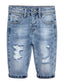 Infant Jeans,Baby Toddler Elastic Band Inside with D-ring Distressed Soft Denim Pants