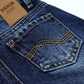 Infant Jeans,Baby Toddler Elastic Band Inside with D-ring Ripped Vintage Creasing Denim Pants
