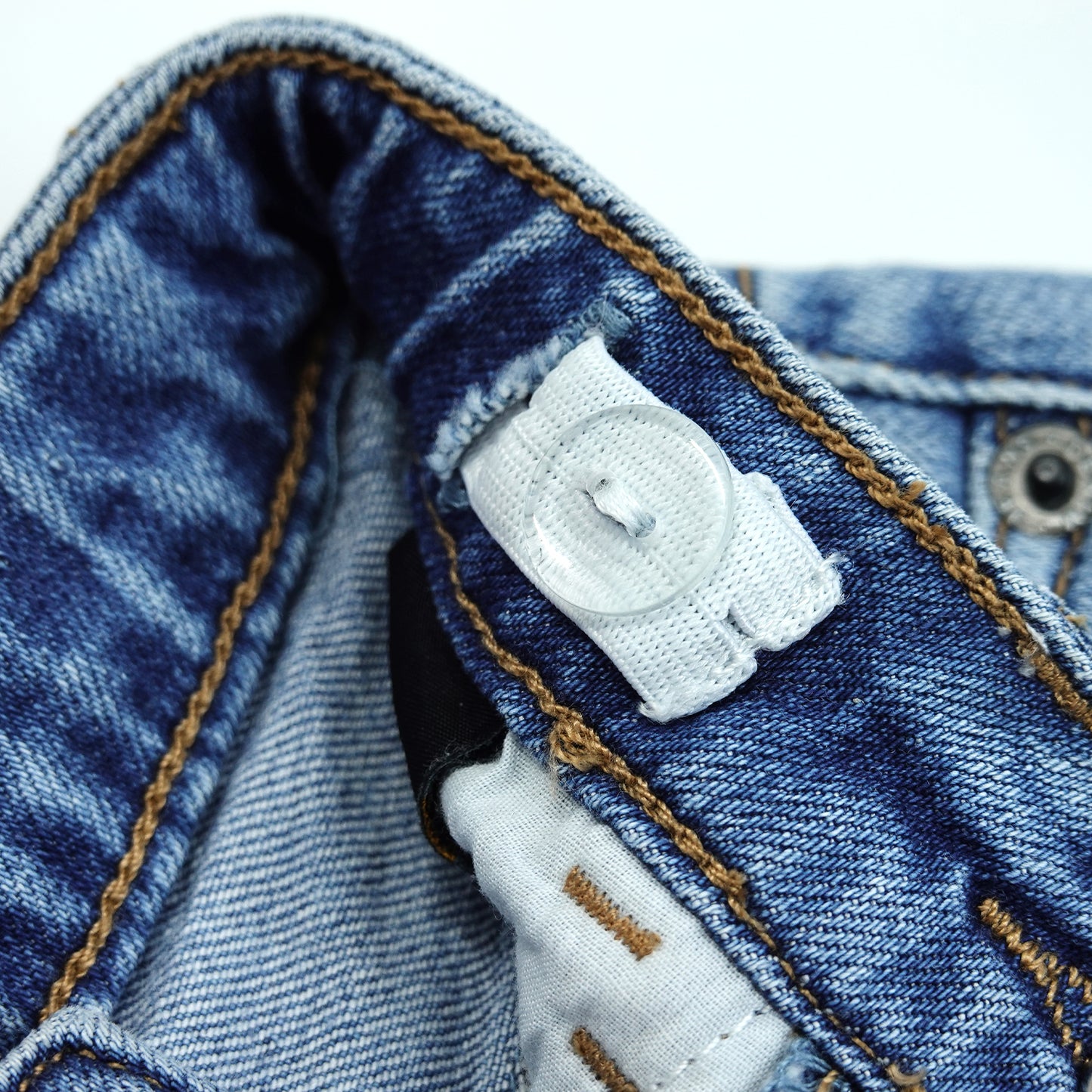 Infant Jeans,Baby Toddler Elastic Band Inside with D-ring Damaged Fashion Soft Stretch Denim Pants