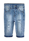 Infant Jeans,Baby Toddler Elastic Band Inside with D-ring Damaged Fashion Soft Stretch Denim Pants