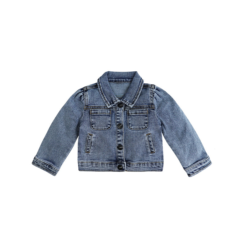 Baby Denim Jacket,Little Toddler Kids Simple Design Stretch Jean Coat