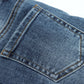 Girls Jeans, Split Hem with Ral Edges Elastic Waistband Inside High Stretch Denim Wide-leg Pants