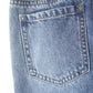 Girls Jeans, 5-14T Wide-leg Loose Elastic Waist with String Flared Denim Pants