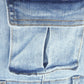 Girls Denim Flared Overalls Pants,3D Accordion Deep Heel Pockets Bell Bottom Jeans Dungarees