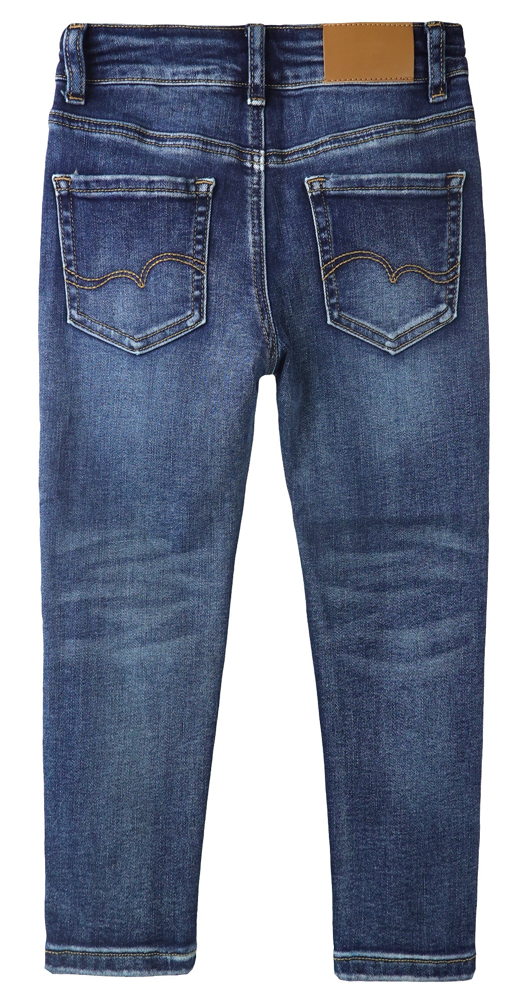 Little Girls Jeans, 5-14T Washed Distressed Elastic Waistband Inside Stretchy Denim Pants