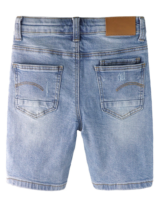 Baby Denim Shorts,Elastic WaistBand Inside Ripped Stretch Summer Half Bottoms