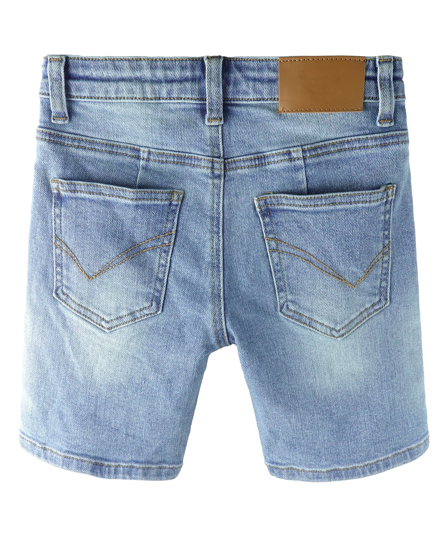 Big Child Denim Shorts,Strtchy Denim Elastic WaistBand Inside Ripped Summer Short Pants