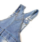 Little Big Girls Denim Shortalls, Stone Washed Soft  Jeans Summer Shortalls