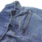 Flounced Girls Wide-leg Stretch Denim Pants, 5-14T Ribbed Elastic Waist with Chain Jeans
