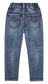 Child Simple Design Denim Pants,12M-14T Wide Age Ranges Ribbed Elastic Waist Jeans