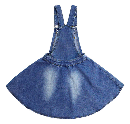 Girls Denim Skirts,Little Big Girls Soft Stretchy Jeans Overall Dress