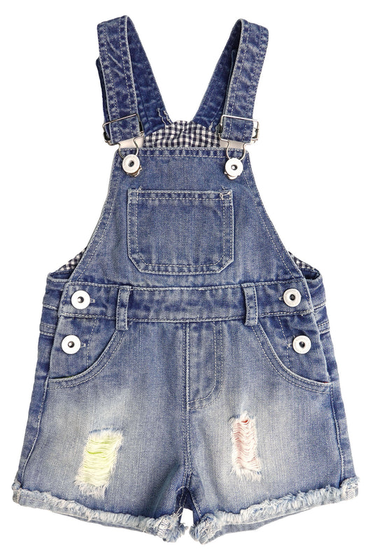 Baby Girls Denim Shortalls,Toddler Little Boys Soft Jeans Summer Shortalls