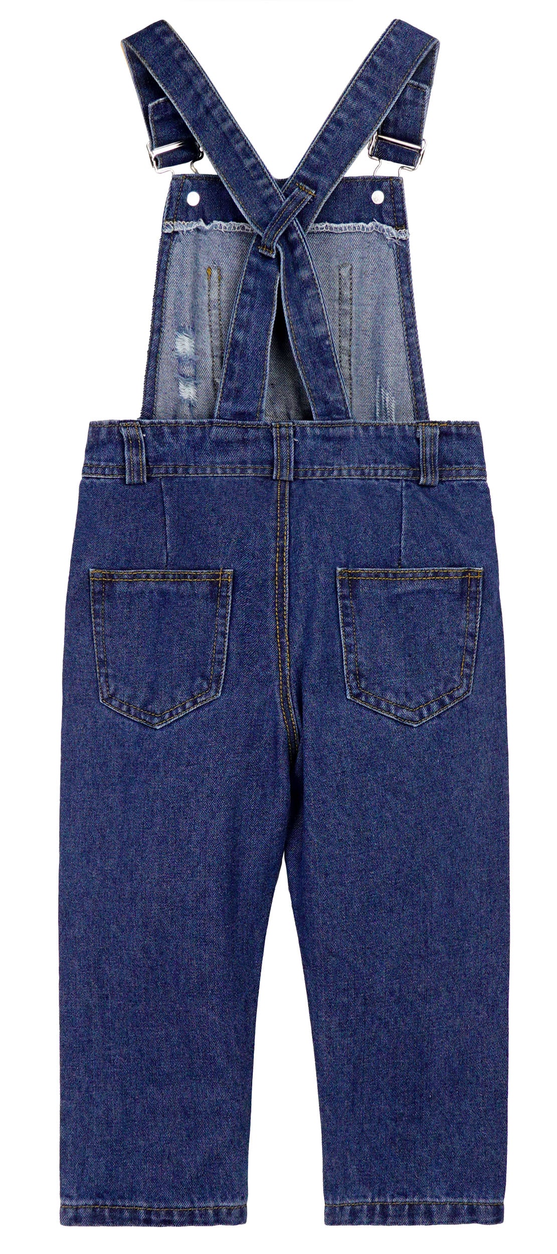 Boys Girls Jeans Overalls Baby Ripped Denim Workwear