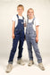 Girls Denim Overalls,Little Big Kids High Stretchy Jean Dungarees Pants