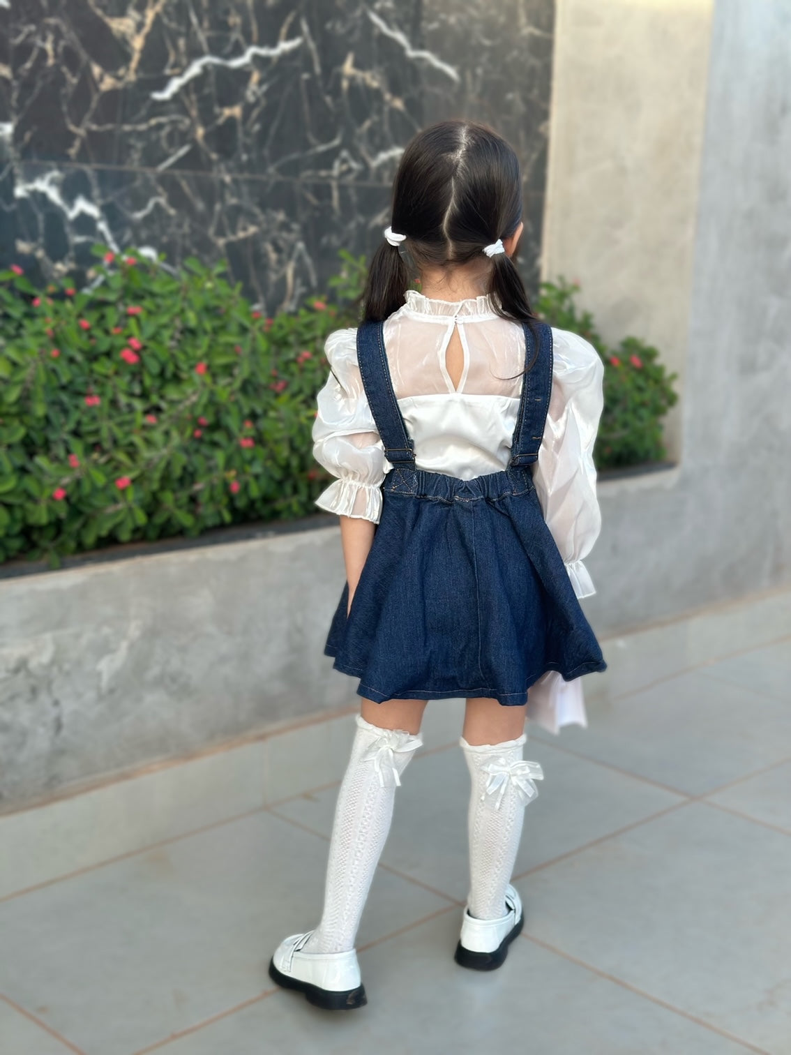 Space Dress Overalls Adjustable Denim Jeans Jumpers Kidscool Girls –