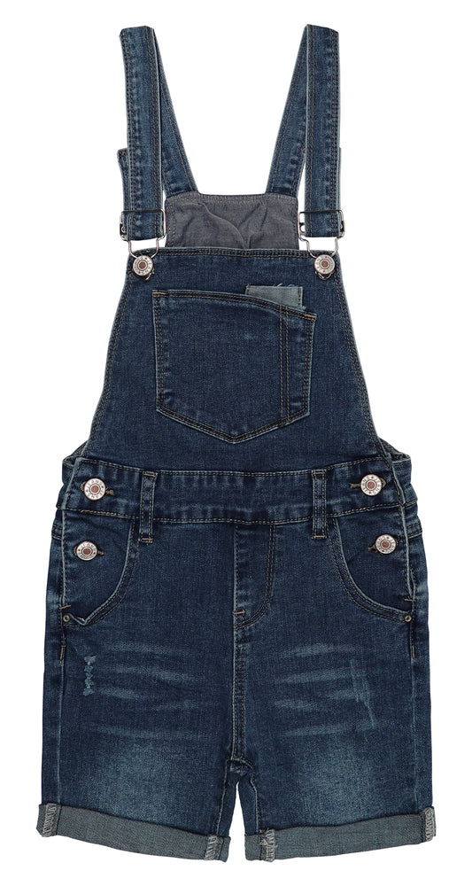 Big Boys Girls Washed Soft Summer Denim Shortalls