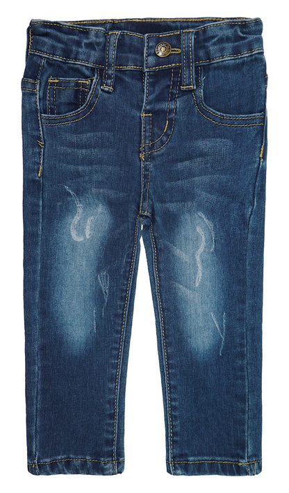 Baby Little Boys Girls Ripped Denim Soft Pants Jeans
