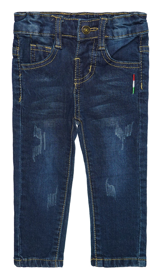 Baby Little Boys Girls Ripped Denim Soft Slim Pants Jeans