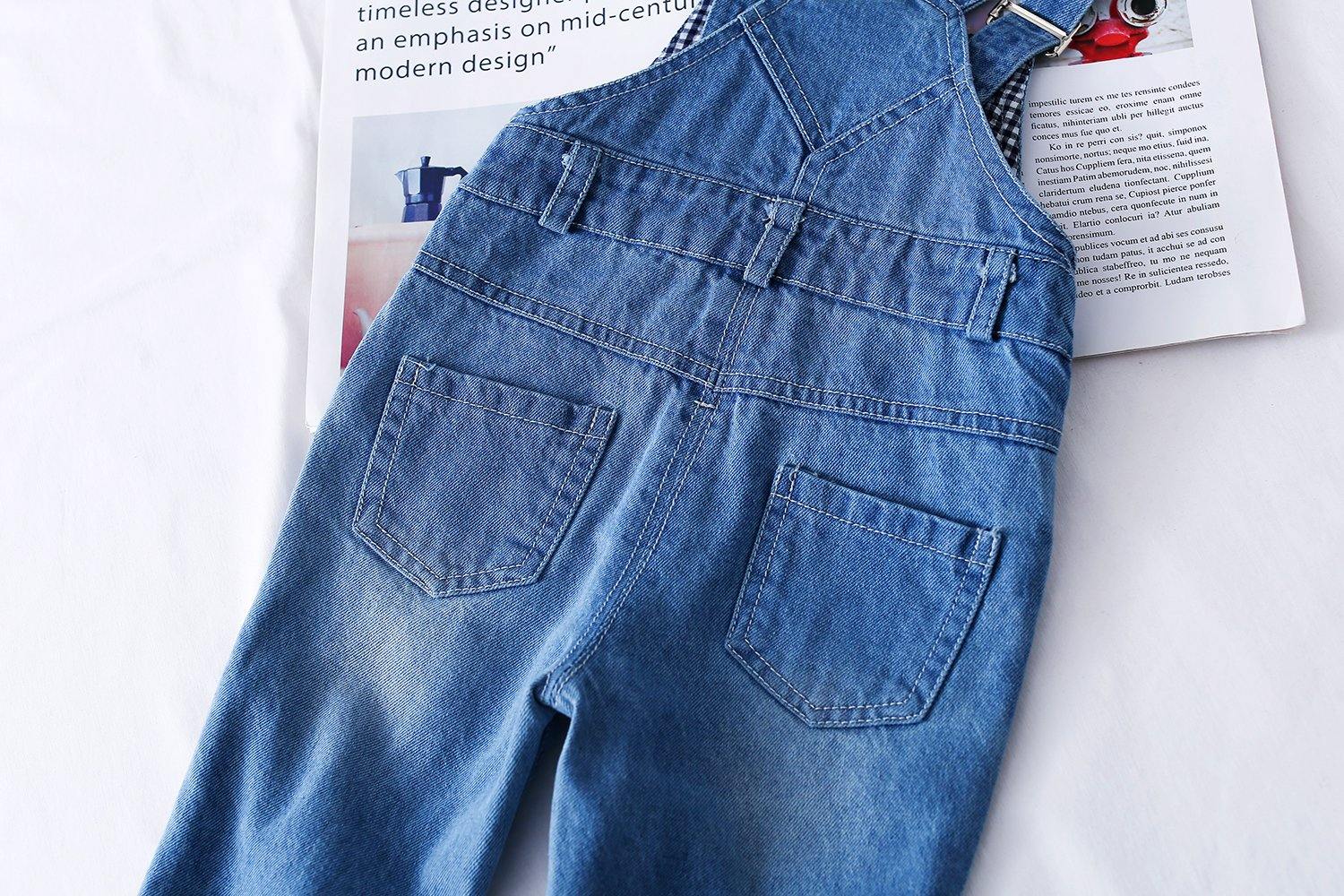 Kidscool Space Baby & Toddler Adjustable Ripped Fashion Cotton Denim Overalls - Kidscool Space