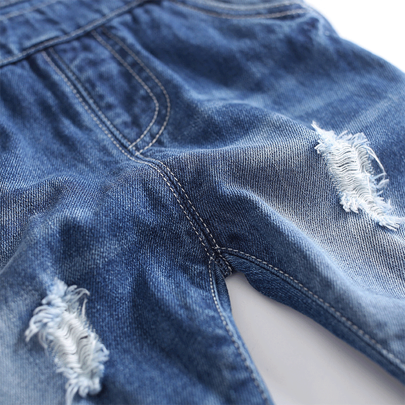 Baby Girls Boys Jeans Overalls Small Bib Pocket Denim Workwear