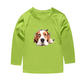 Toddler Cartoon Dog Overalls Green T-shirt Set