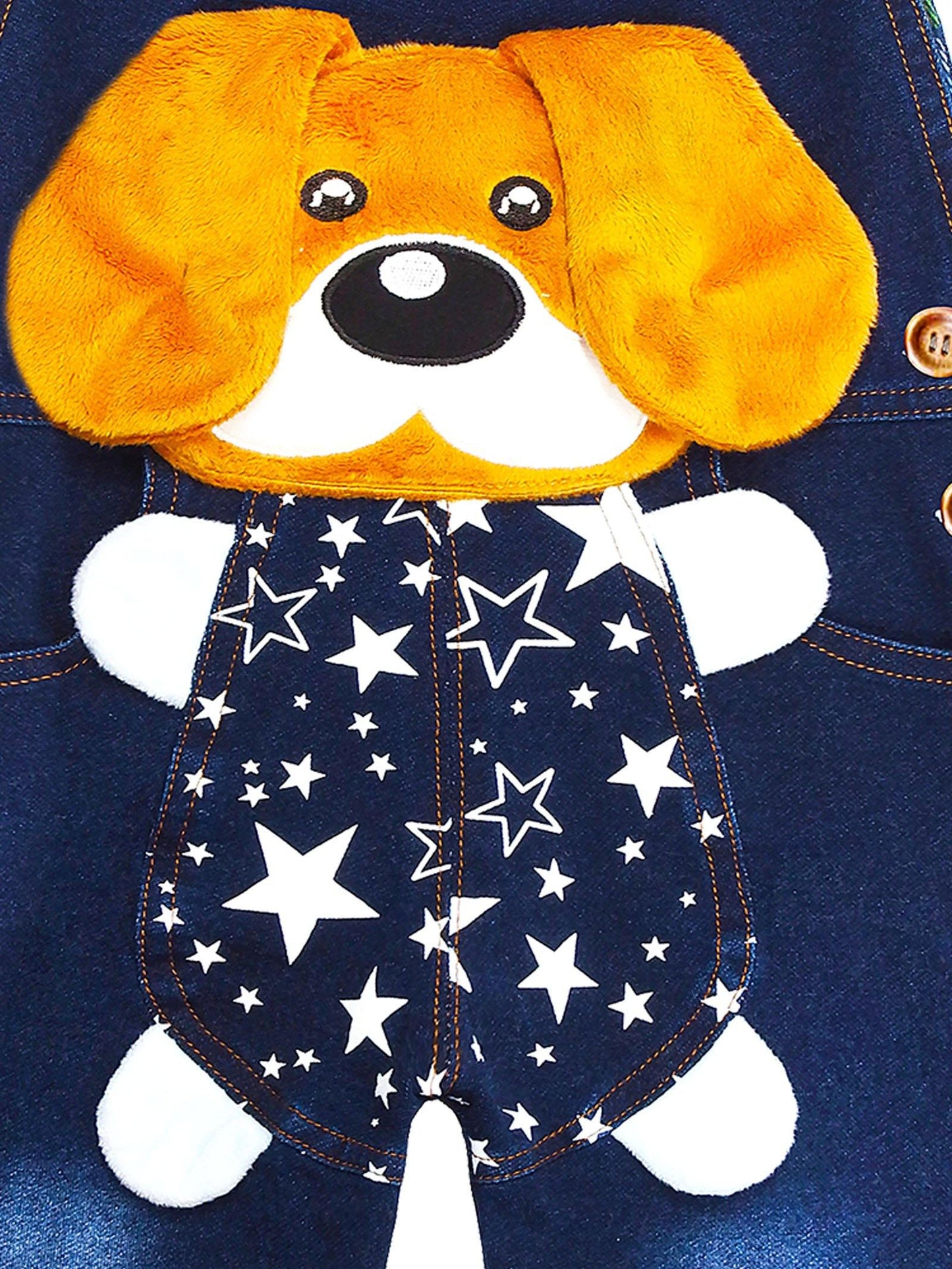 Kidscool Space Baby Cotton 3D Cartoon Dog Soft Knitted Jeans Overalls - Kidscool Space