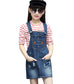 Girls Bibs Pocket Adjustable Straps Casual Jean Overall Dress