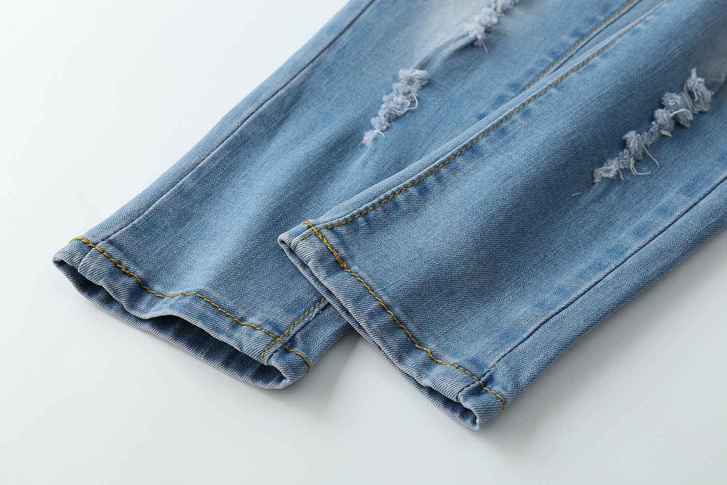 Baby Ripped Holes Pocket Washed Jeans