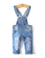 Child Ripped Stone Washed Jeans Overalls