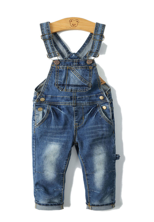 Girl Boy Jeans Overalls Ripped Jumpsuit