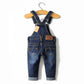 Baby & Toddler Adjustable Blue Washed Slim Jeans Overalls - Kidscool Space