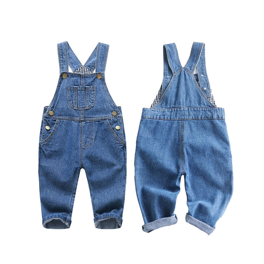 Baby Jeans Overalls Toddler Ripped Denim Workwear