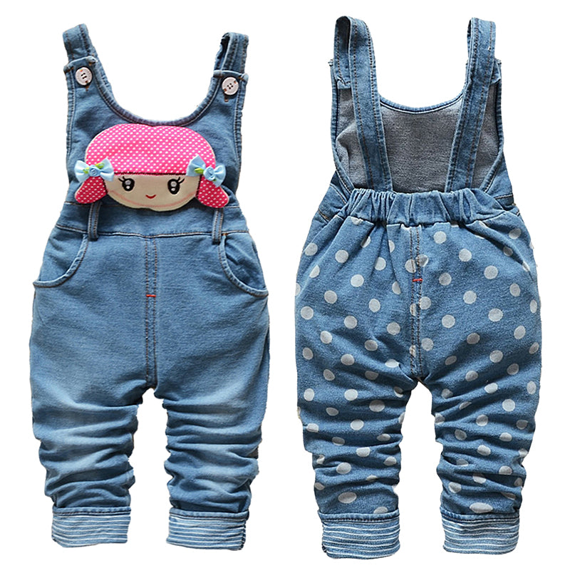 Baby cartoon girl overalls